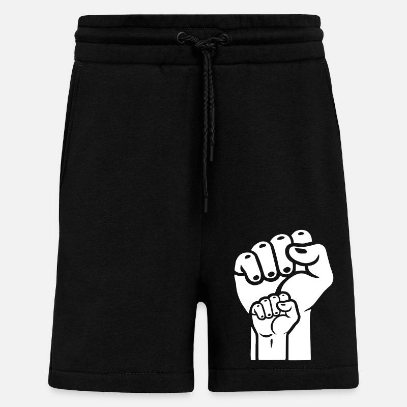 Poing 2 - Short bio décontracté fabriqué en UE - SOLID BLACK