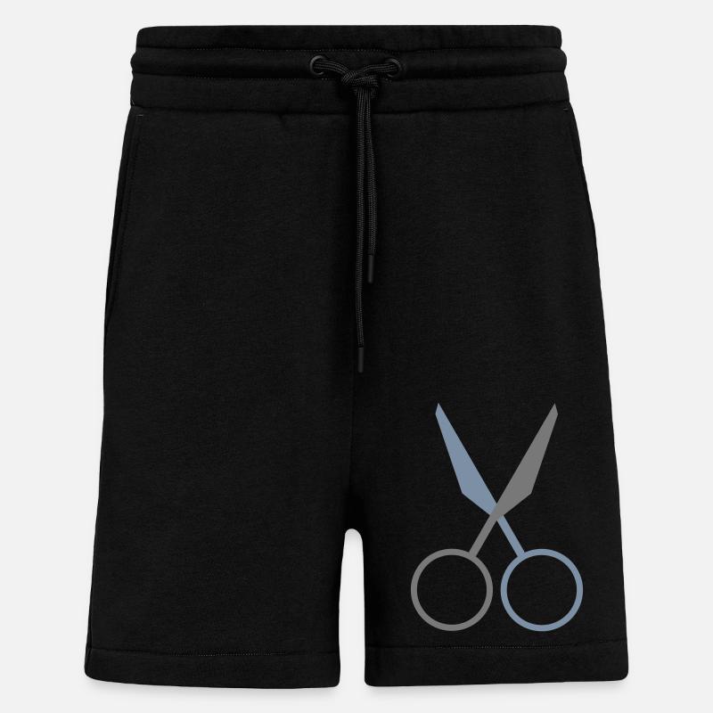 Ciseaux - Short bio décontracté fabriqué en UE - SOLID BLACK