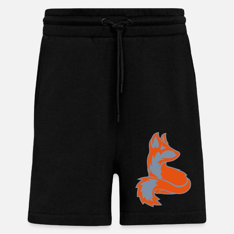Illustration Fuchs Logo - Short bio décontracté fabriqué en UE - SOLID BLACK