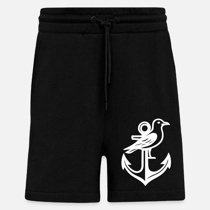 Ancre Seagull - Short bio décontracté fabriqué en UE - SOLID BLACK