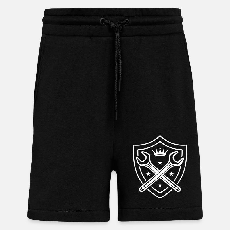 Clé Logo Artisan - Short bio décontracté fabriqué en UE - SOLID BLACK