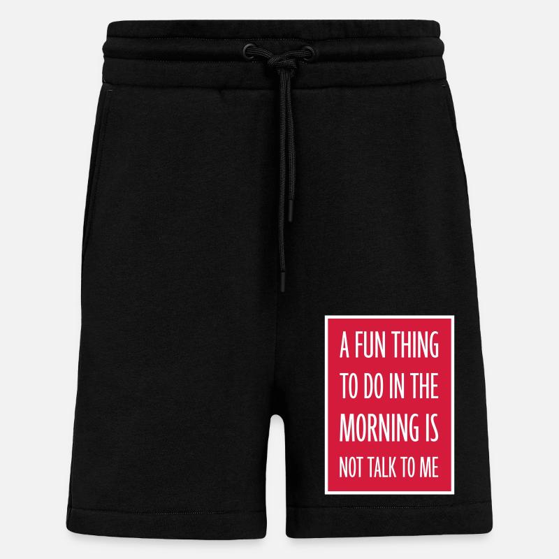 ne me parle pas - Short bio décontracté fabriqué en UE - SOLID BLACK