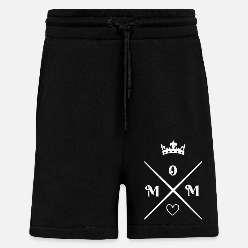 coeur de maman - Short bio décontracté fabriqué en UE - SOLID BLACK