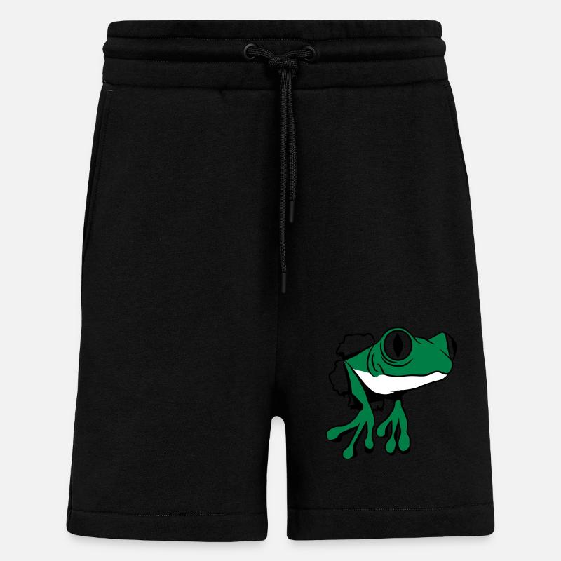 Frosch Loch witzig - Shorts - made by SPREAD - SOLID BLACK