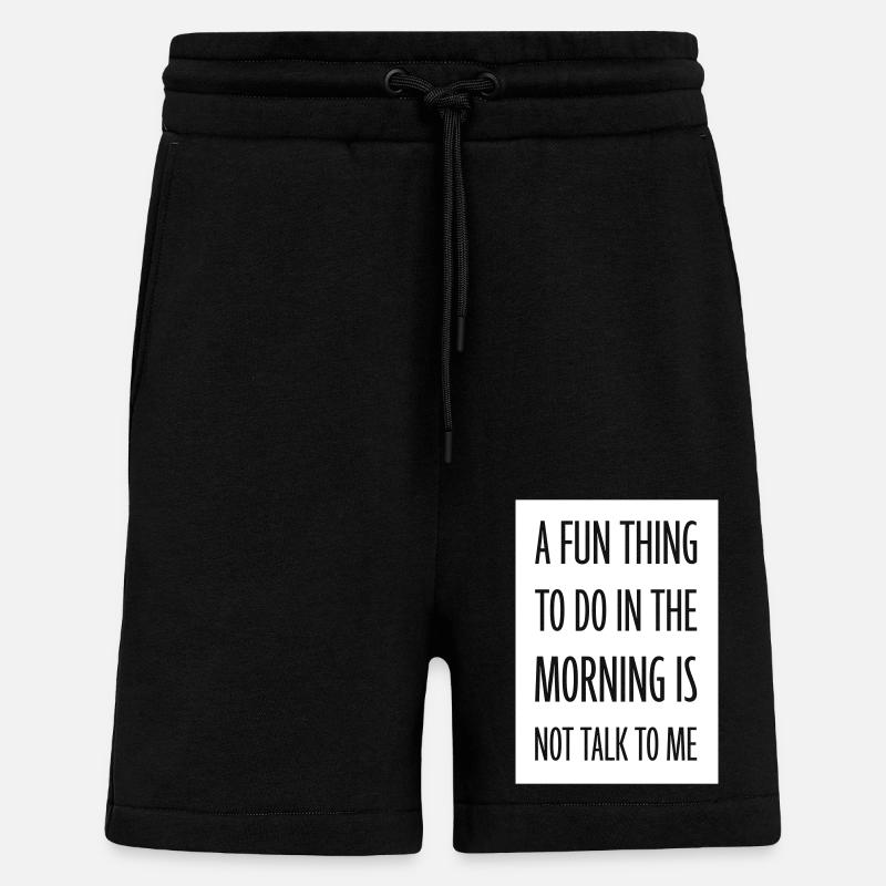 ne me parle pas - Short bio décontracté fabriqué en UE - SOLID BLACK