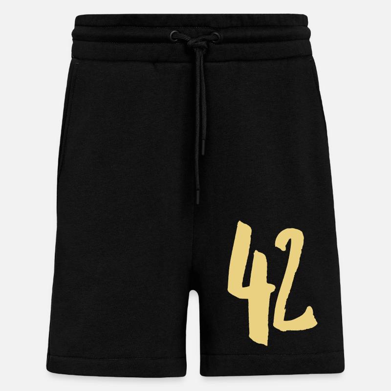 42 - Nummer - VEKTOR - Shorts - made by SPREAD - SOLID BLACK
