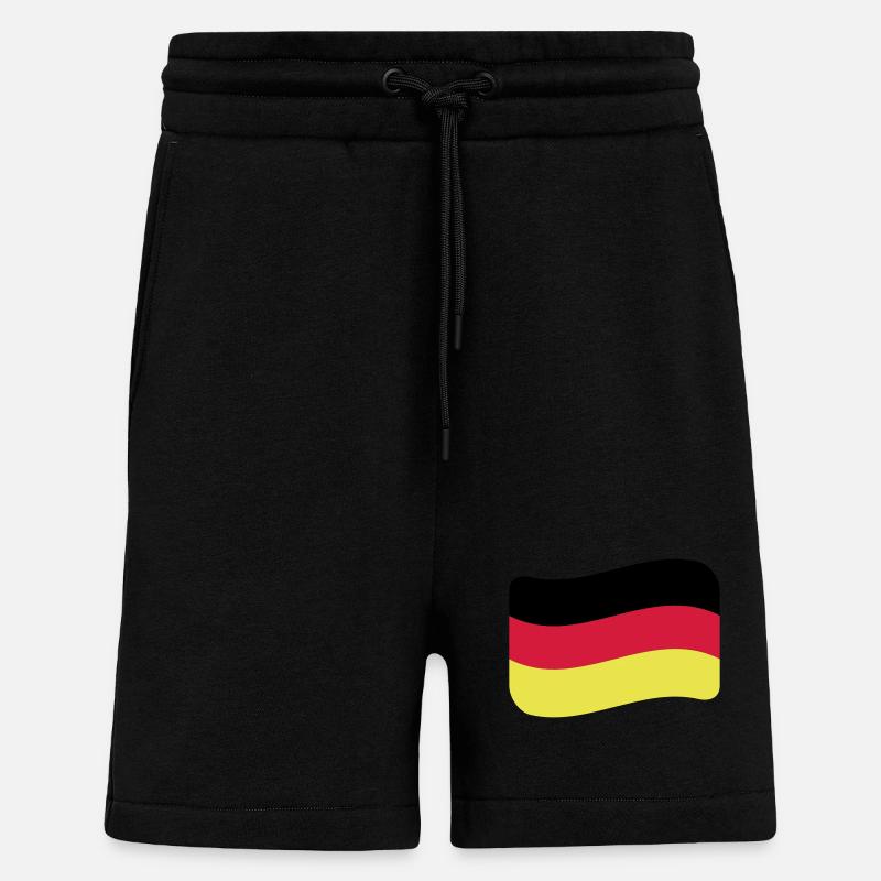 Germany Flag German Nation German - Shorts - made by SPREAD - SOLID BLACK