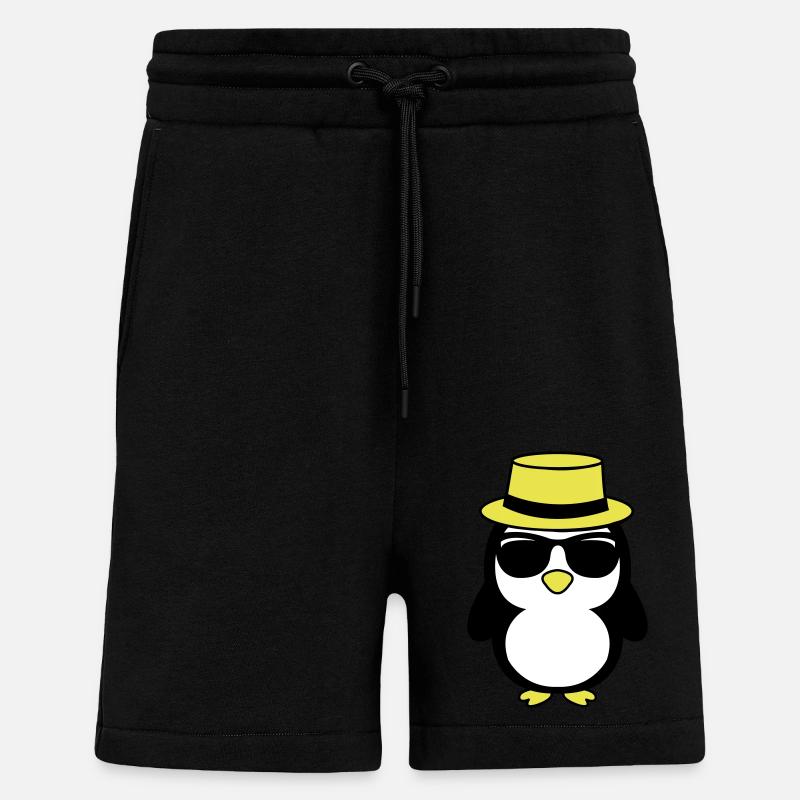 Cool Penguin 02 - Shorts - made by SPREAD - SOLID BLACK