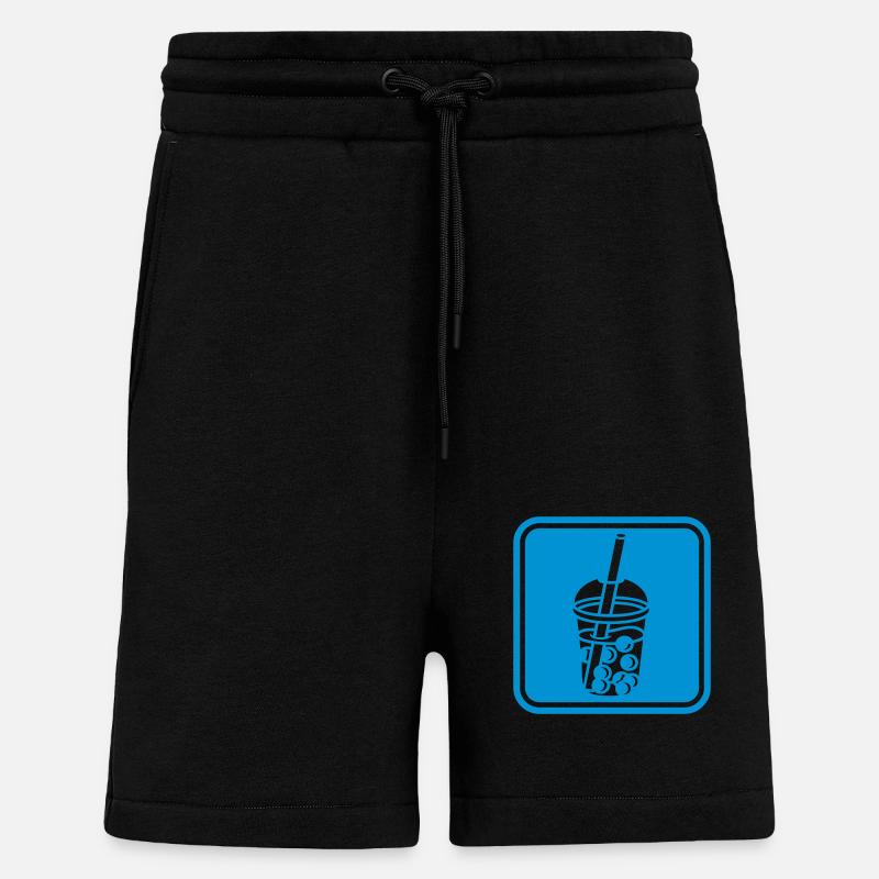 Bouton Shield Bubble Tea - Short bio décontracté fabriqué en UE - SOLID BLACK