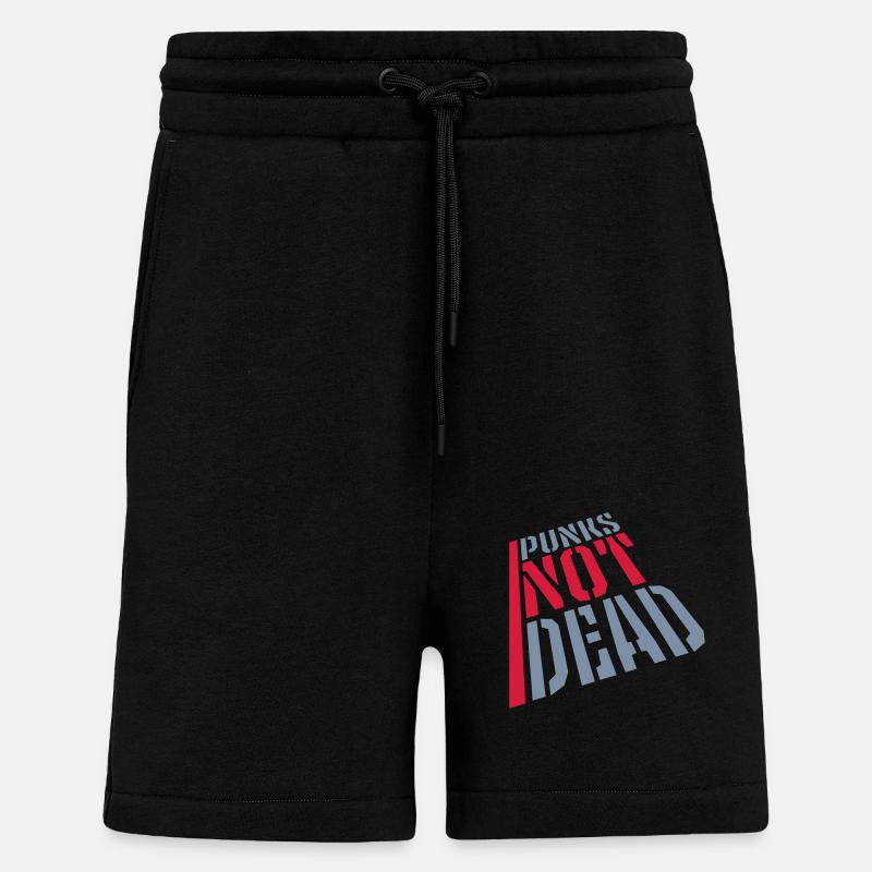 punks not dead quote - Shorts - made by SPREAD - SOLID BLACK