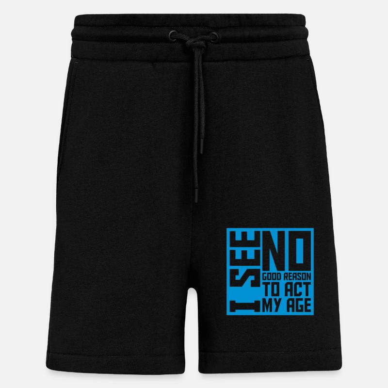 pour agir à mon âge - Short bio décontracté fabriqué en UE - SOLID BLACK