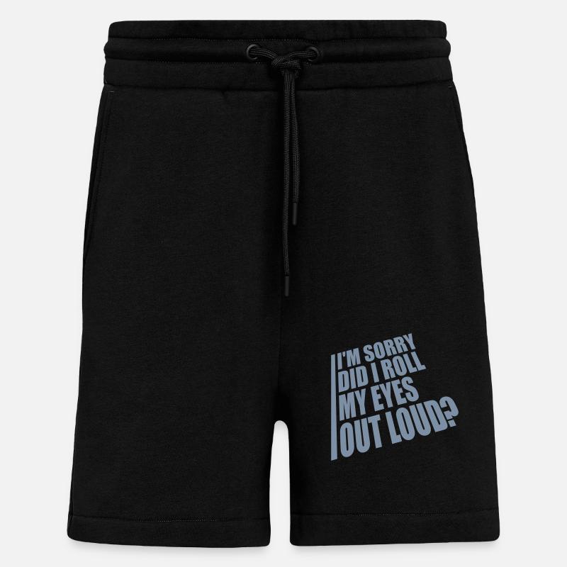 Roll My Eyes Out - Shorts - made by SPREAD - SOLID BLACK