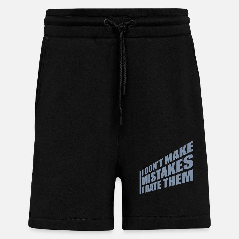 Date Mistakes Zitat Logo - Shorts - made by SPREAD - SOLID BLACK