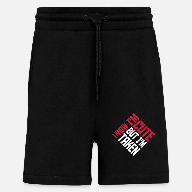 citation mignonne mais prise - Short bio décontracté fabriqué en UE - SOLID BLACK