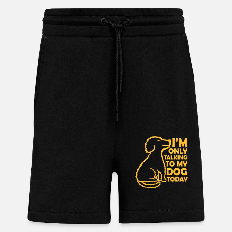 only talking to dog - Shorts - made by SPREAD - SOLID BLACK