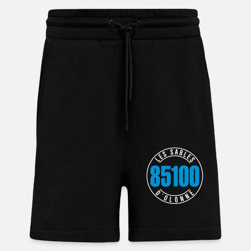 Les Sables d'Olonne 85100 - Short bio décontracté fabriqué en UE - SOLID BLACK