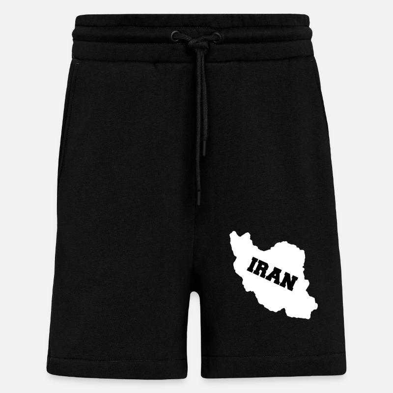 Iran - Short bio décontracté fabriqué en UE - SOLID BLACK