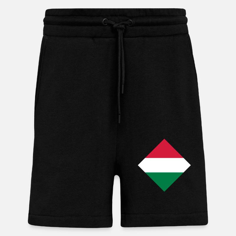 Hongrie - Short bio décontracté fabriqué en UE - SOLID BLACK
