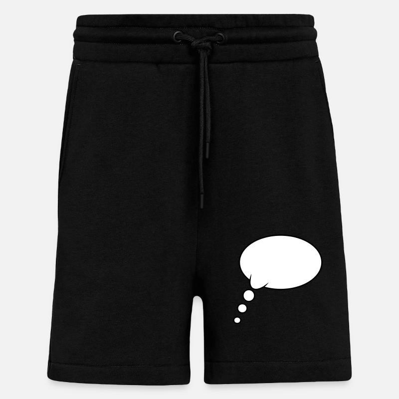 Pensée : Bubble Design - Short bio décontracté fabriqué en UE - SOLID BLACK