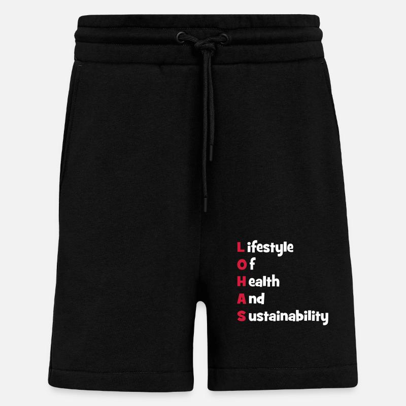 Lohas - Short bio décontracté fabriqué en UE - SOLID BLACK