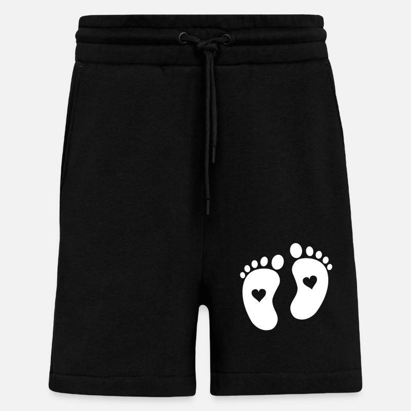 Pieds de bébé - Short bio décontracté fabriqué en UE - SOLID BLACK