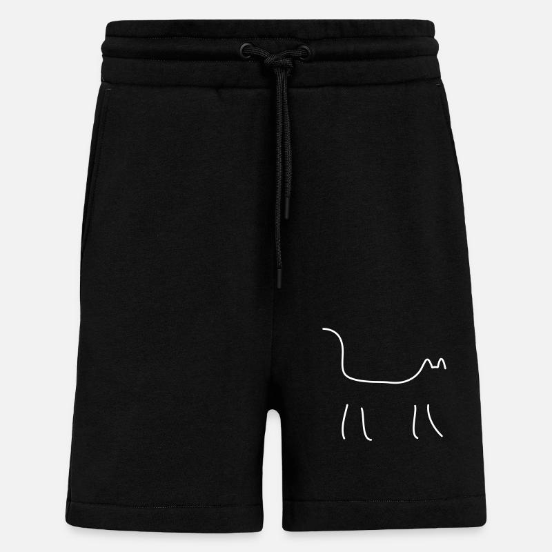 Le Chat Blanc - Short bio décontracté fabriqué en UE - SOLID BLACK