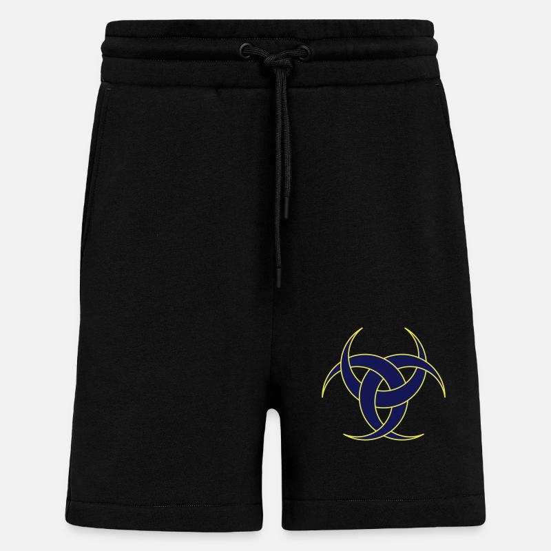 Emblème de Diane II - Short bio décontracté fabriqué en UE - SOLID BLACK