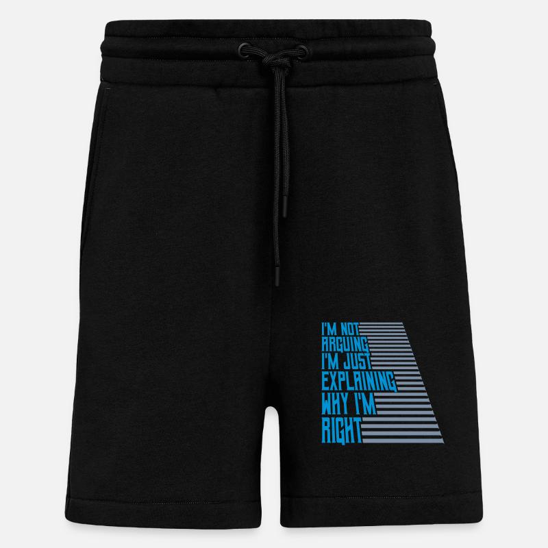 I m not arguing - Shorts - made by SPREAD - SOLID BLACK
