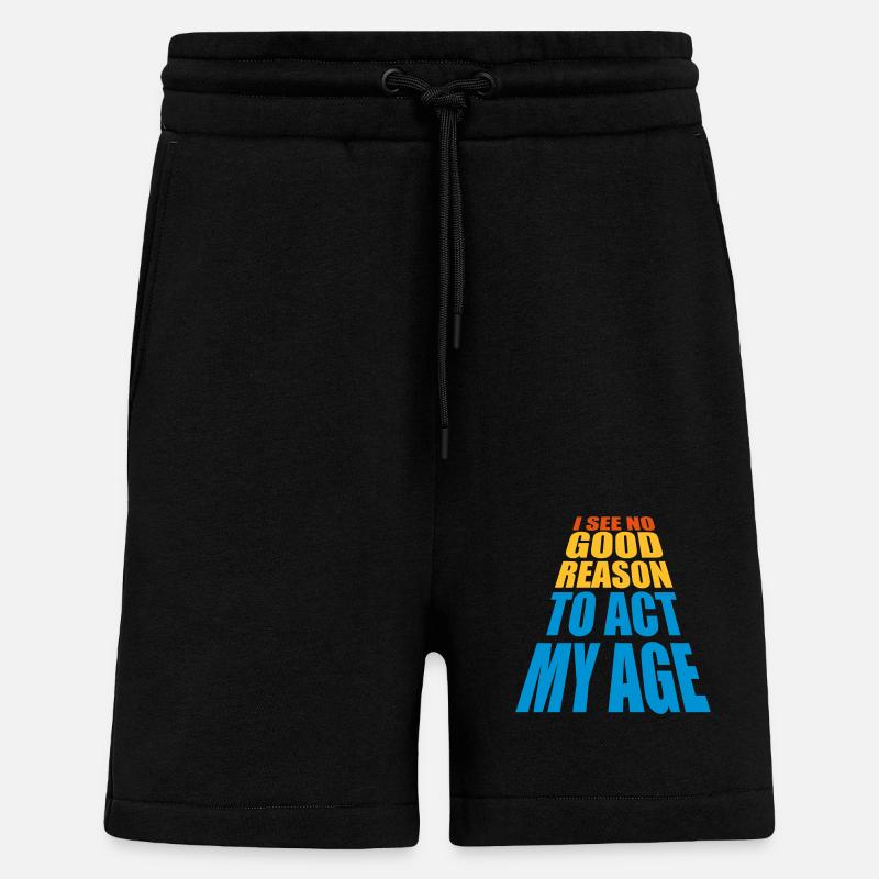 pour agir à mon âge - Short bio décontracté fabriqué en UE - SOLID BLACK