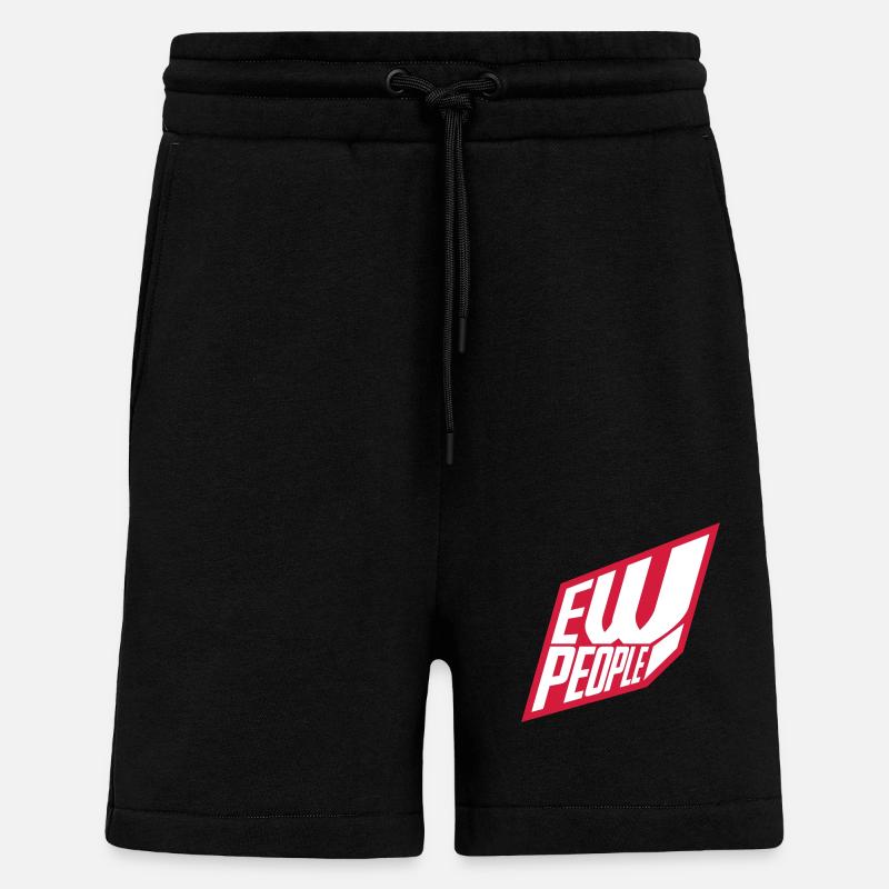 ew people citation drôle - Short bio décontracté fabriqué en UE - SOLID BLACK