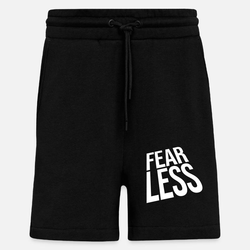 fearless Text Zitat Design - Shorts - made by SPREAD - SOLID BLACK