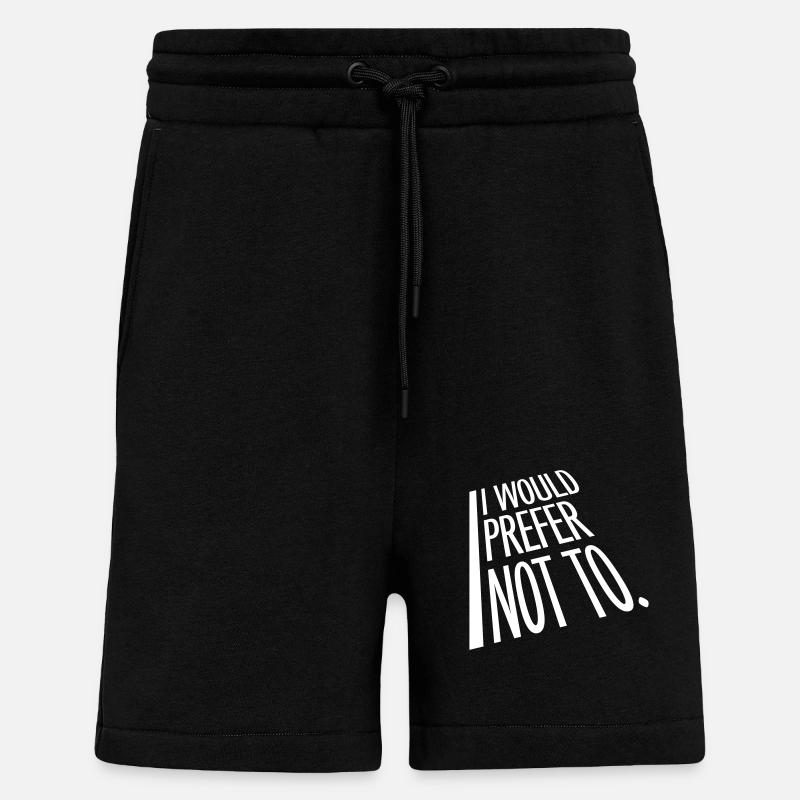 Je préfère ne pas - Short bio décontracté fabriqué en UE - SOLID BLACK