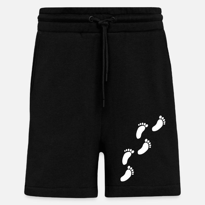 Fußabdrücke - Shorts - made by SPREAD - SOLID BLACK