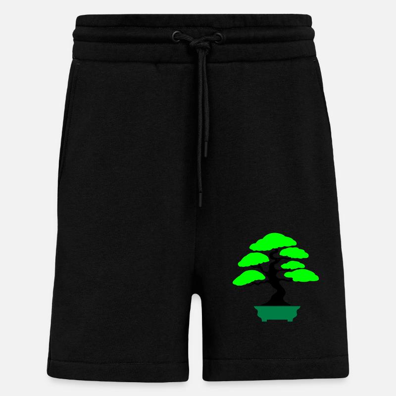 Bonsaï - Short bio décontracté fabriqué en UE - SOLID BLACK