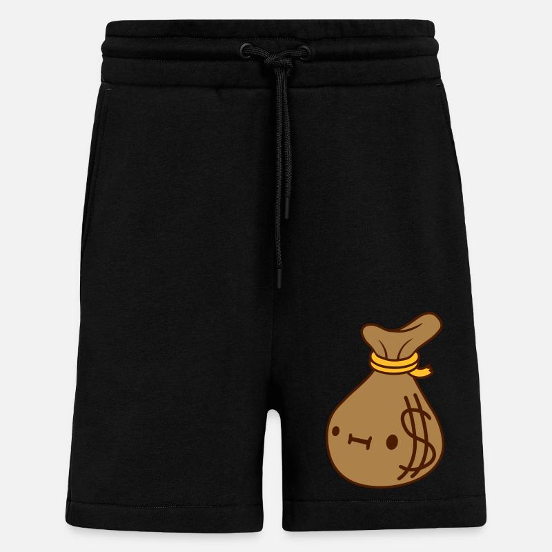 Gesicht Dollar Geld Sack - Shorts - made by SPREAD - SOLID BLACK