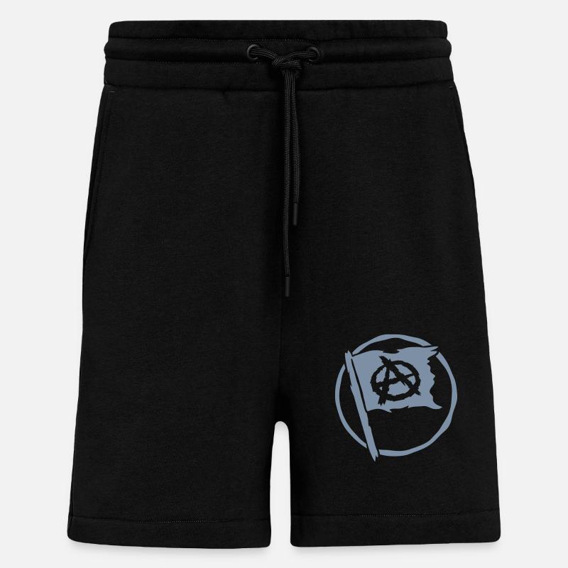 Symbol anarchy logo flag - Shorts - made by SPREAD - SOLID BLACK