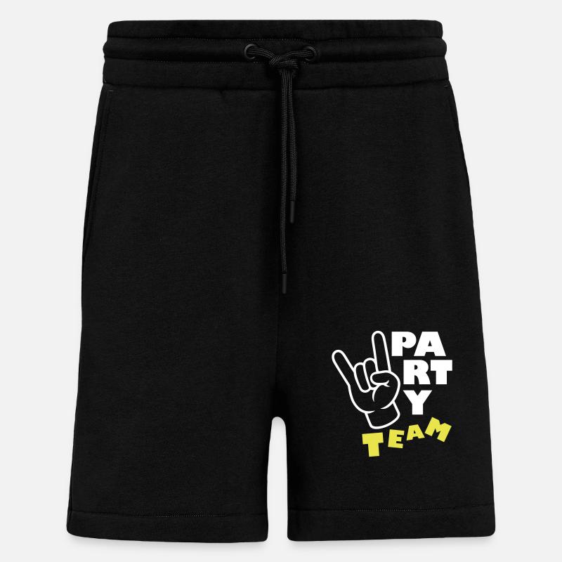 Party Team Hand - Shorts - made by SPREAD - SOLID BLACK