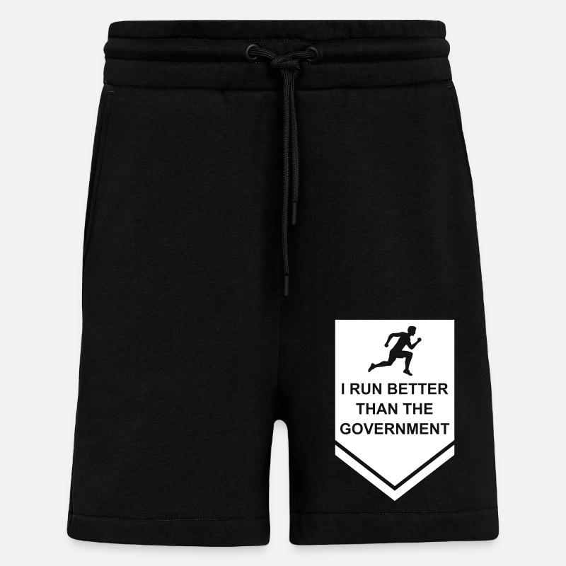mieux fonctionner que le gouvernement - Short bio décontracté fabriqué en UE - SOLID BLACK