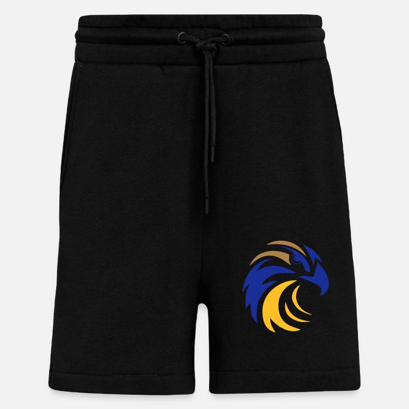 Tête d'aigle aigle - Short bio décontracté fabriqué en UE - SOLID BLACK