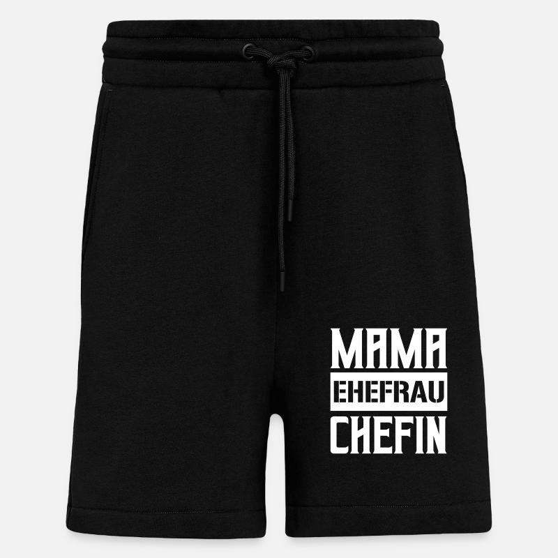 mama ehefrau chefin - Shorts - made by SPREAD - SOLID BLACK