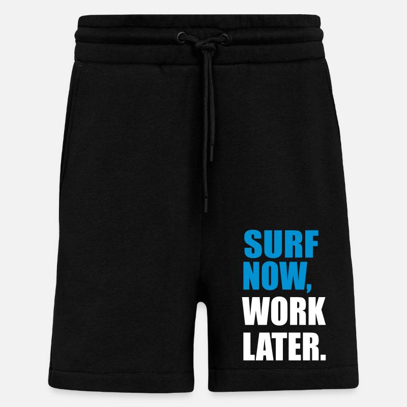 surf - Short bio décontracté fabriqué en UE - SOLID BLACK