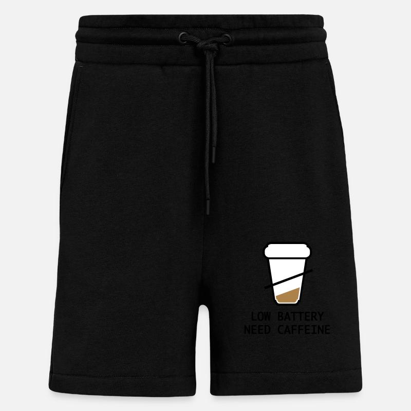 Café - Short bio décontracté fabriqué en UE - SOLID BLACK