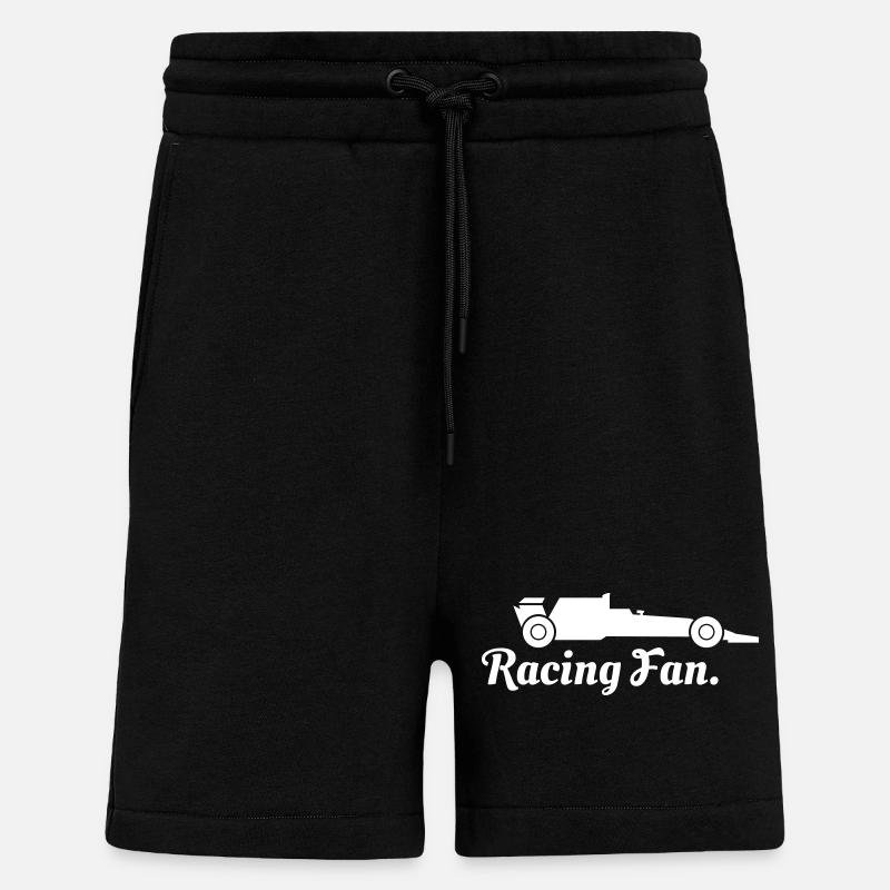 Fan de course automobile - Short bio décontracté fabriqué en UE - SOLID BLACK