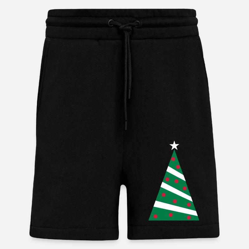 Arbre de Noël - Short bio décontracté fabriqué en UE - SOLID BLACK