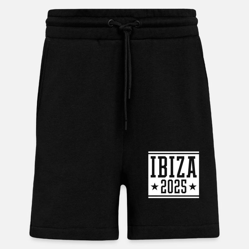Ibiza 2025 - Short bio décontracté fabriqué en UE - SOLID BLACK