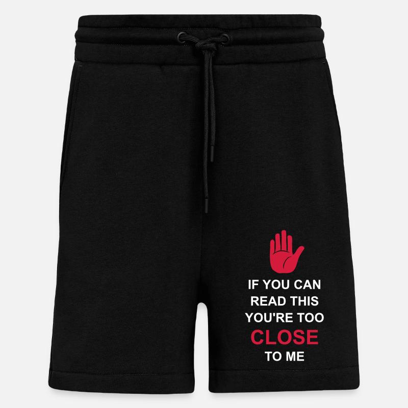 trop près de moi - Short bio décontracté fabriqué en UE - SOLID BLACK