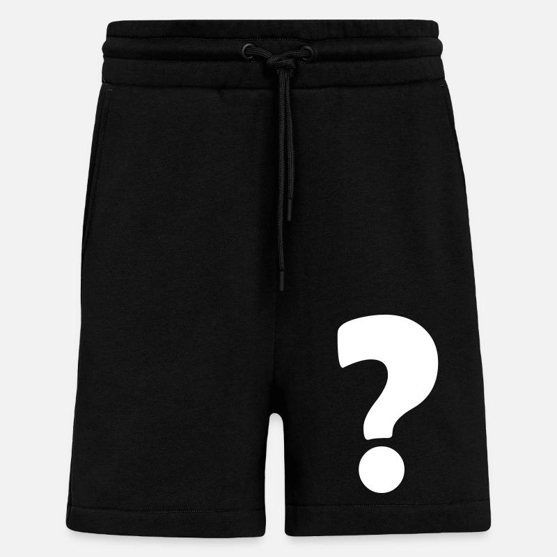 Point d’interrogation 1 - Short bio décontracté fabriqué en UE - SOLID BLACK