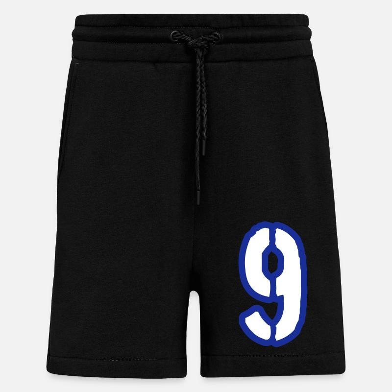 9 Number Symbol - Shorts - made by SPREAD - SOLID BLACK