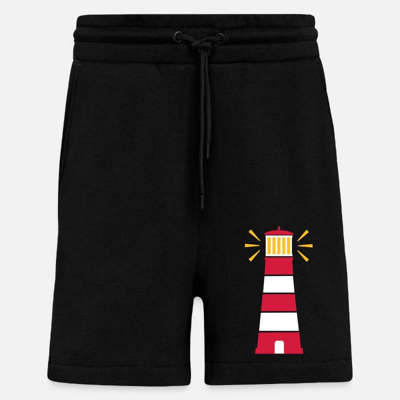 lighthouse - Shorts - made by SPREAD - SOLID BLACK