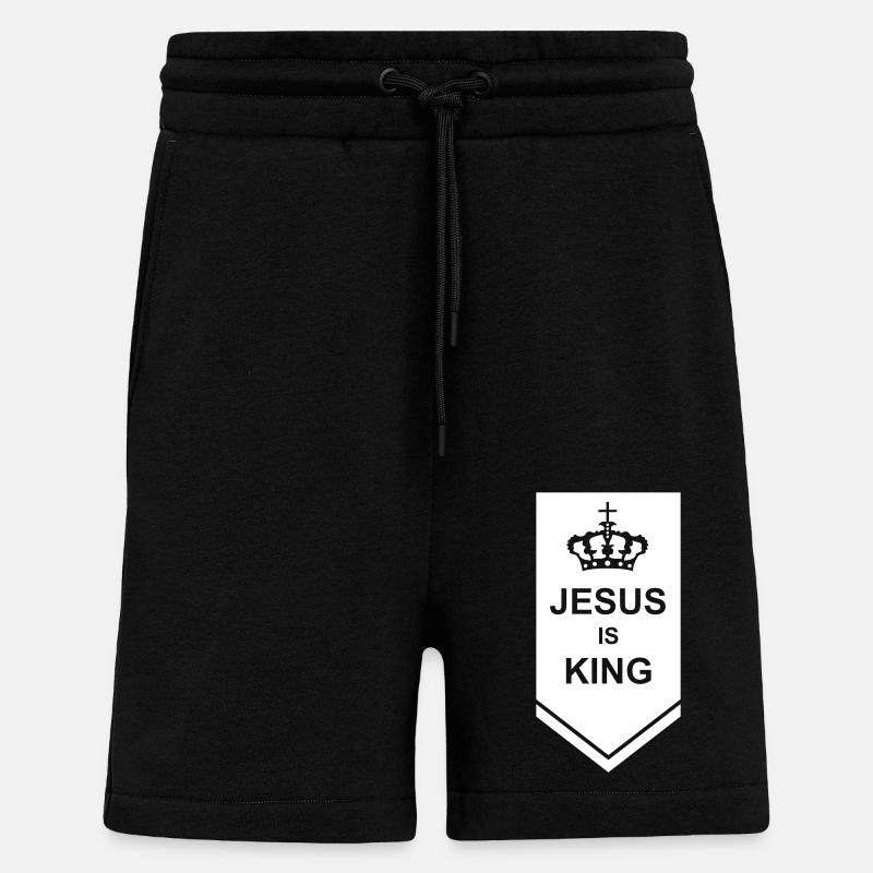jesus is king quote - Shorts - made by SPREAD - SOLID BLACK
